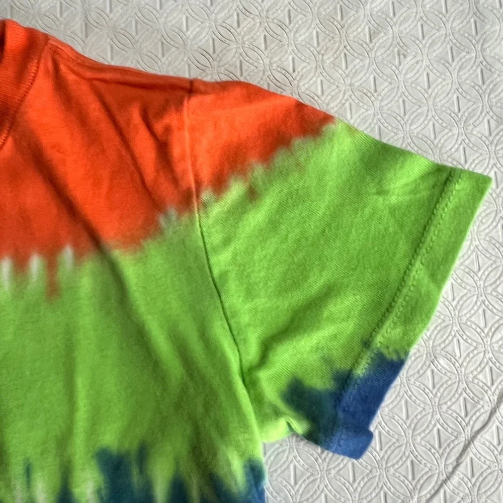 Ralph Lauren Polo Bear Tie Dye T-Shirt Kids 24M Orange Green Blue Graphic Tee